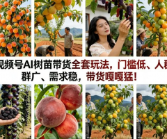 视频号AI树苗带货全套玩法
