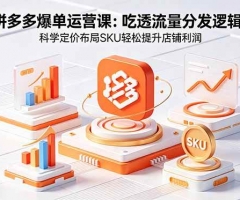 拼多多爆单运营实战课：吃透流量分发逻辑，科学定价布局SKU轻松提升店铺利润