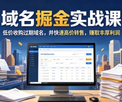 域名交易掘金实战课，低价收购过期域名，并快速高价转售，賺取丰厚利润【原创双语字幕】