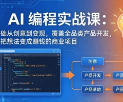 AI编程实战课-第三期-6月更新：零基础从创意到变现，覆盖全品类产品开发，把想法变成赚钱项目