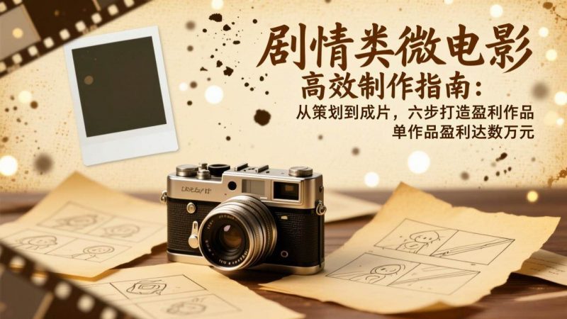 剧情类微电影高效制作指南：从策划到成片，六步打造盈利作品，单作品盈利达数万元-1.jpg