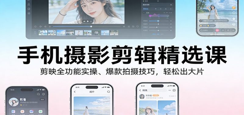 手机摄影剪辑精选课：剪映全功能实操、爆款拍摄技巧，轻松出大片-1.jpg