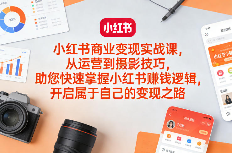 小红书商业变现实战课，从运营到摄影技巧，助您快速掌握小红书賺钱逻辑，开启属于自己的变现之路-1.jpg