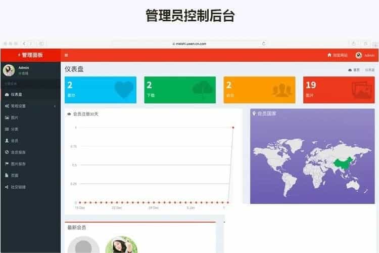 响应式高清图片资源下载网站/图片分享资源网/摄影作品壁纸图/带会员板块库上传下载-4.jpg
