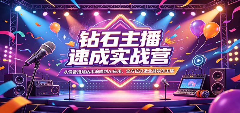 钻石主播速成实战营：从设备搭建话术演唱到AI应用，全方位打造全能娱乐主播-1.jpg