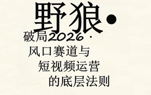 野狼团队·多平台实操运营课，覆盖AI口播、服装、好物、漫剪等热门玩法（更新4月）-1.jpg