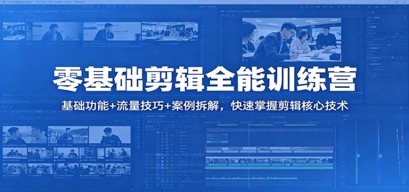零基础剪辑全能训练营：基础功能+流量技巧+案例拆解，快速掌握剪辑核心技术-1.jpg