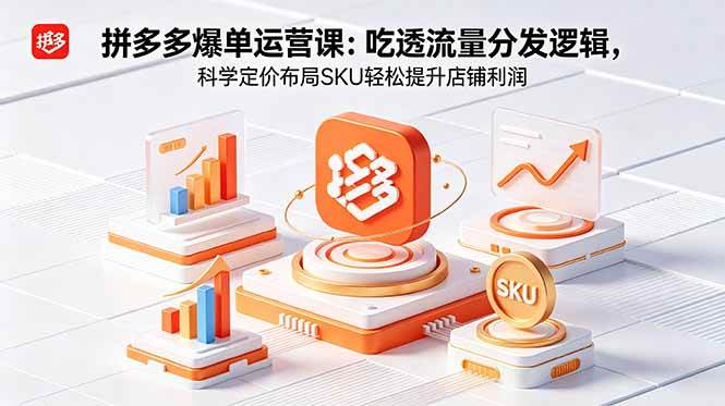 拼多多爆单运营实战课：吃透流量分发逻辑，科学定价布局SKU轻松提升店铺利润-1.jpg